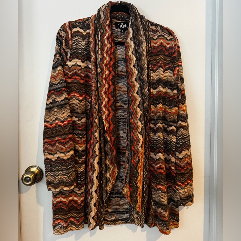 Luii Bohemian Open Front Cardigan Sz M
